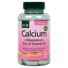 Holland & Barrett Calcium, Magnesium, Vitamin D & Zinc Tablets, Pack of 120's