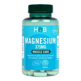 Holland & Barrett Magnesium 375mg Tablets For Muscle Care, Pack of 90's
