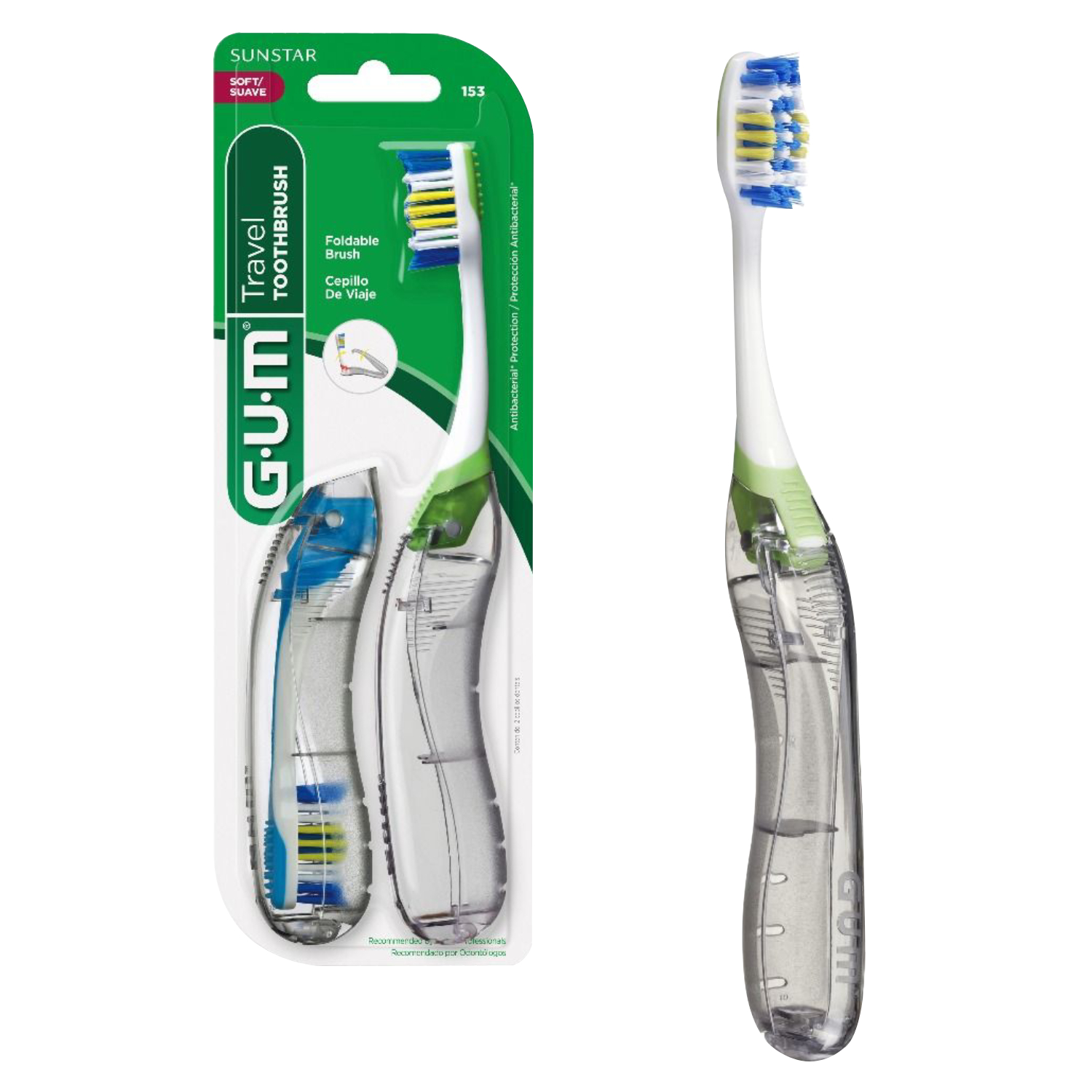 Back Image for Gum Ortho Travel Soft Toothbrush Purple