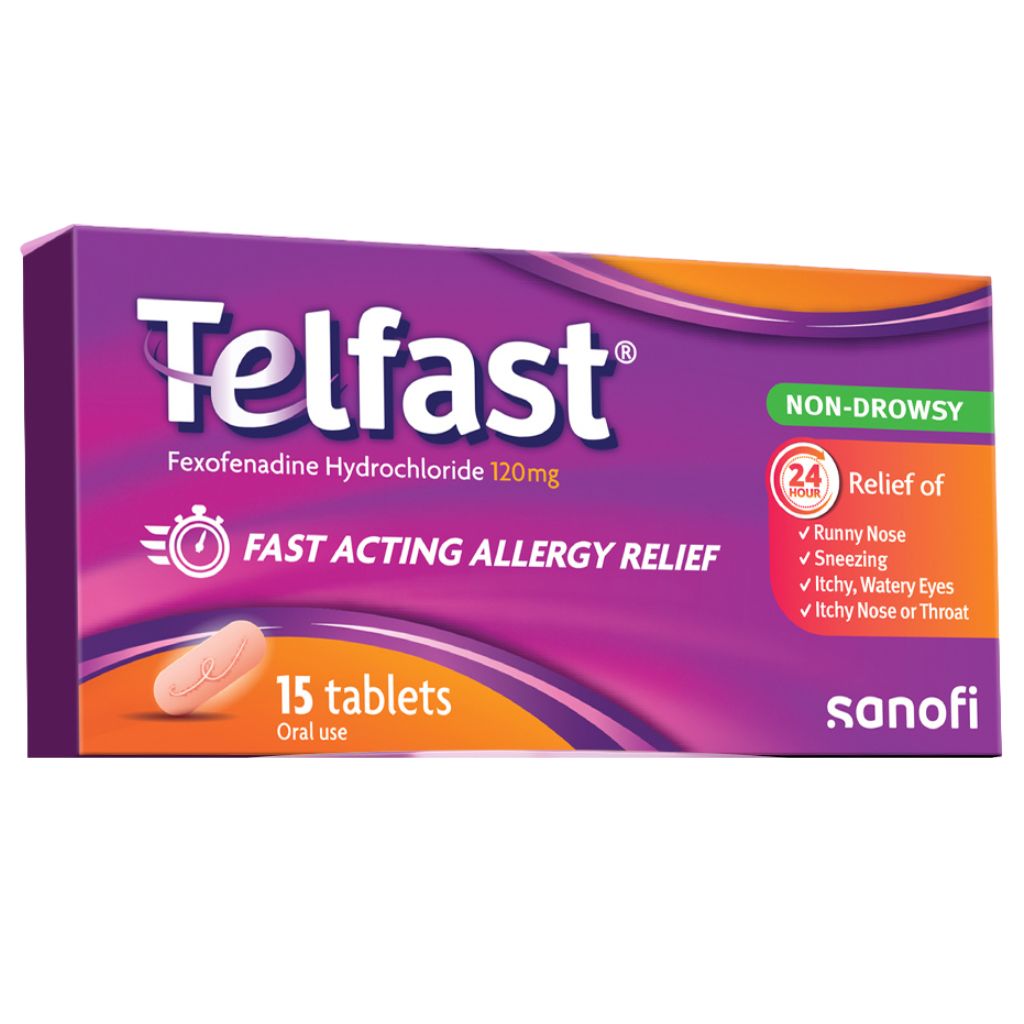 تلفاست TELFAST أقراص مضادة للحساسية فعالية سريعة 15 قرص 120 ملجم