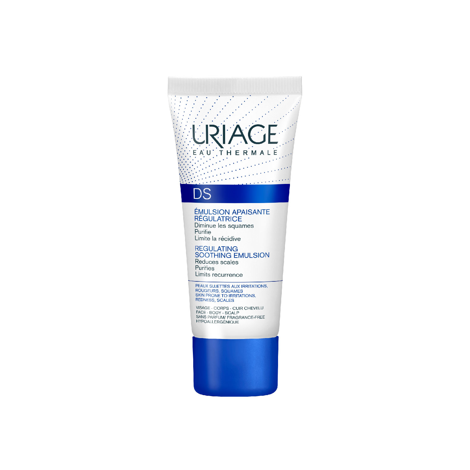 Uriage DS Regulating Soothing Emulsion For Dry Flaky Skin On Face, Scalp & Body 40ml