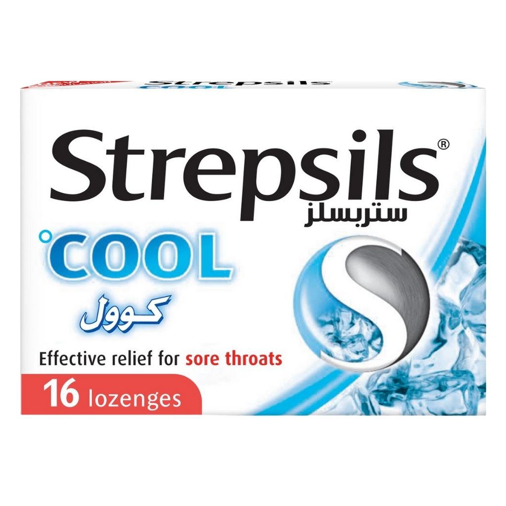 Strepsils Cool, Soothing Effective Relief for Sore Throats, 16 Lozenges