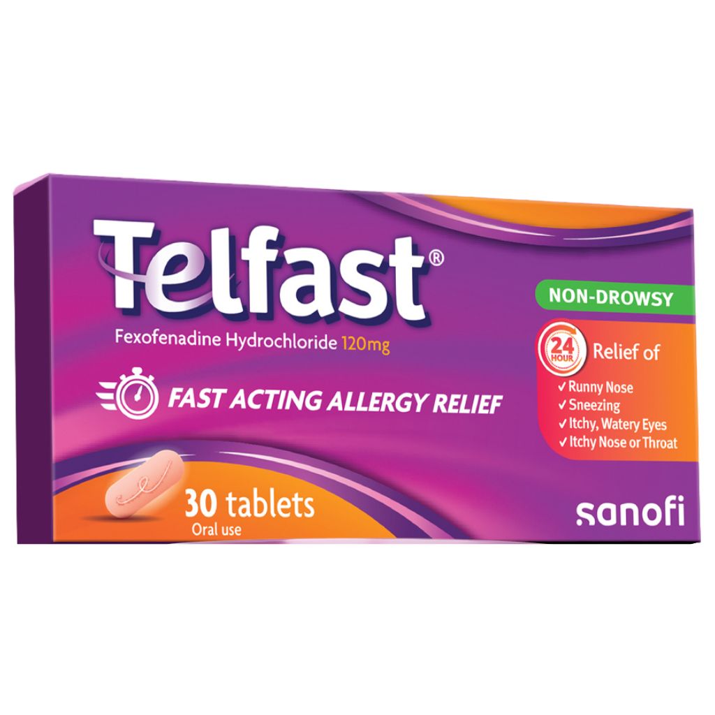 تلفاست TELFAST120مغ أقراص مضادة للحساسية لتخفيف السريع للحساسية 30 قرص