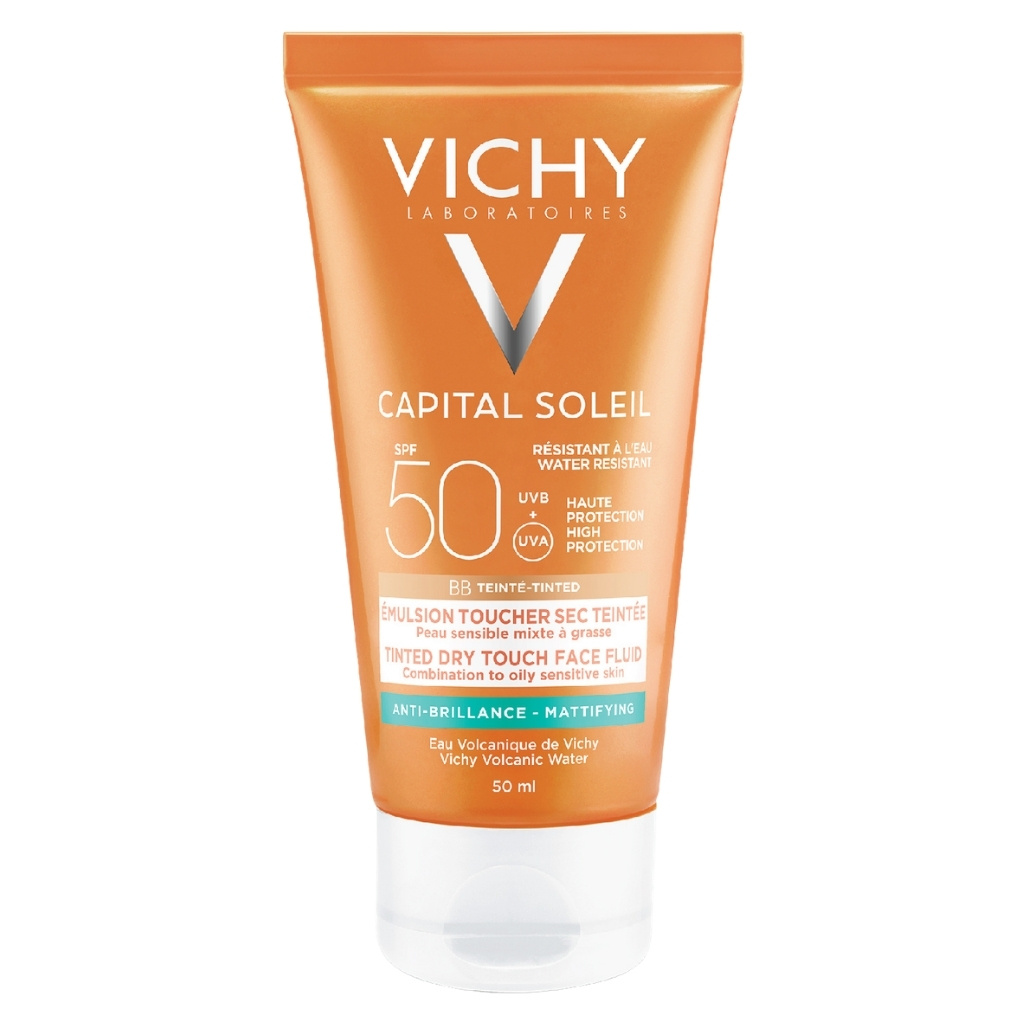 Back Image for Vichy Capital Ideal Soleil BB Tinted Dry Touch Face Fluid SPF 50 50ml