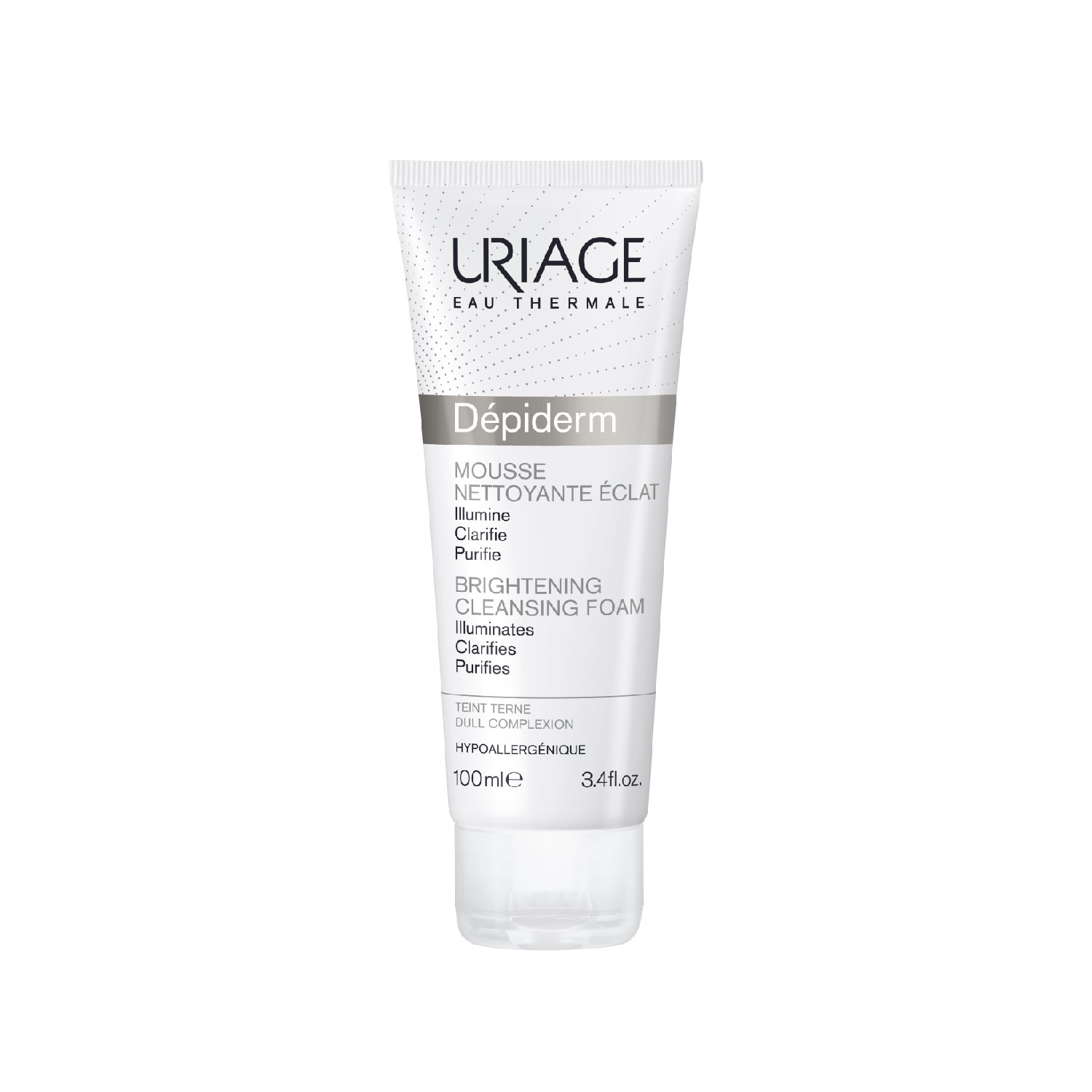 Uriage Depiderm Brightening Cleansing Foam With Vitamin C, Foam Cleanser For Face 100ml