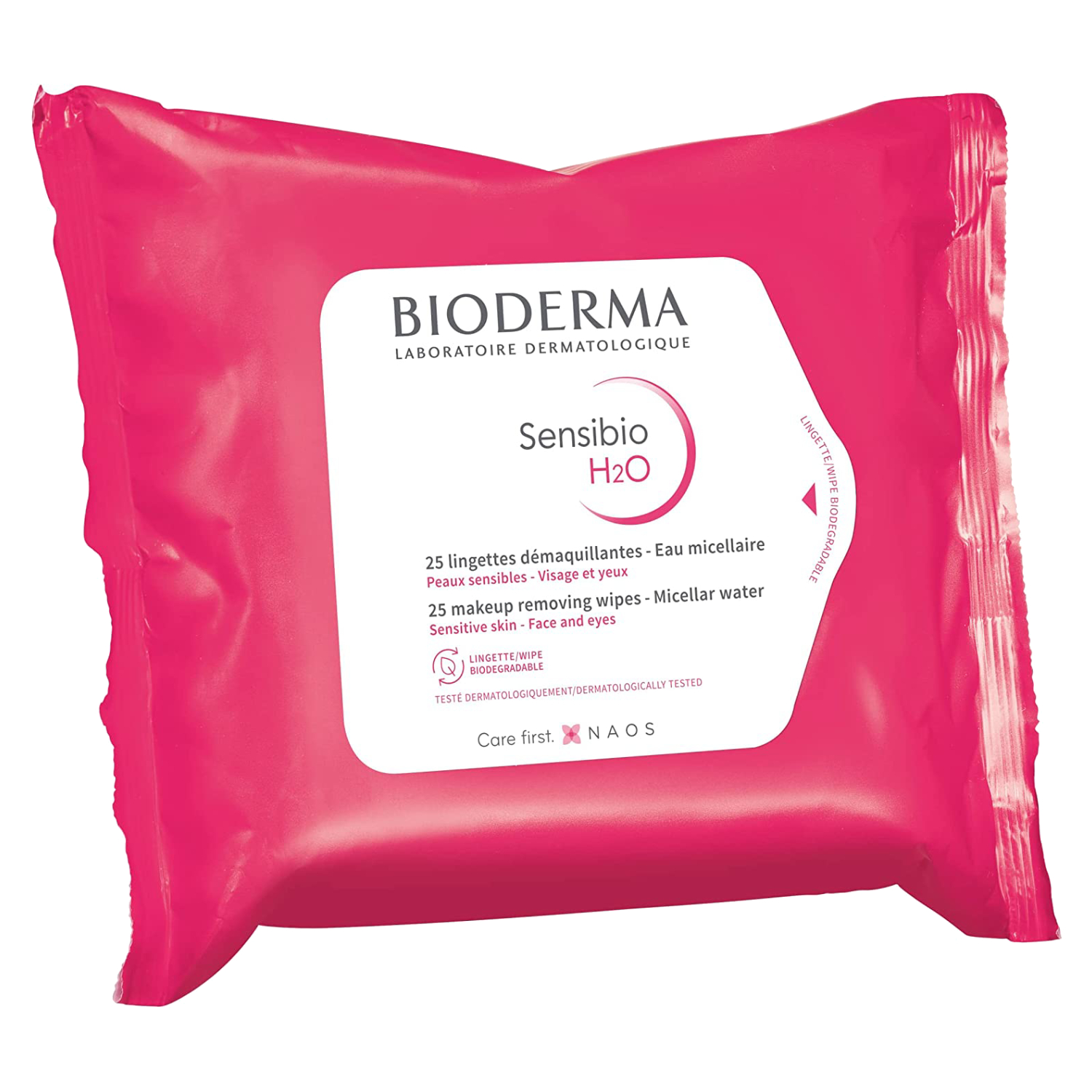 Back Image for Bioderma Sensibio H2O Micelle Solution Makeup Removing Wipes 25's