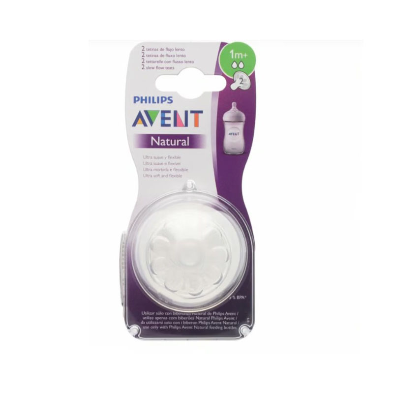 Buy Philips Avent Natural Slow Flow Teats For 0-1 Month+ Baby