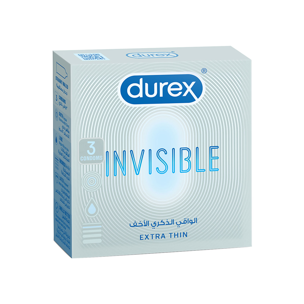 Durex Invisible Extra Thin Condoms 3s