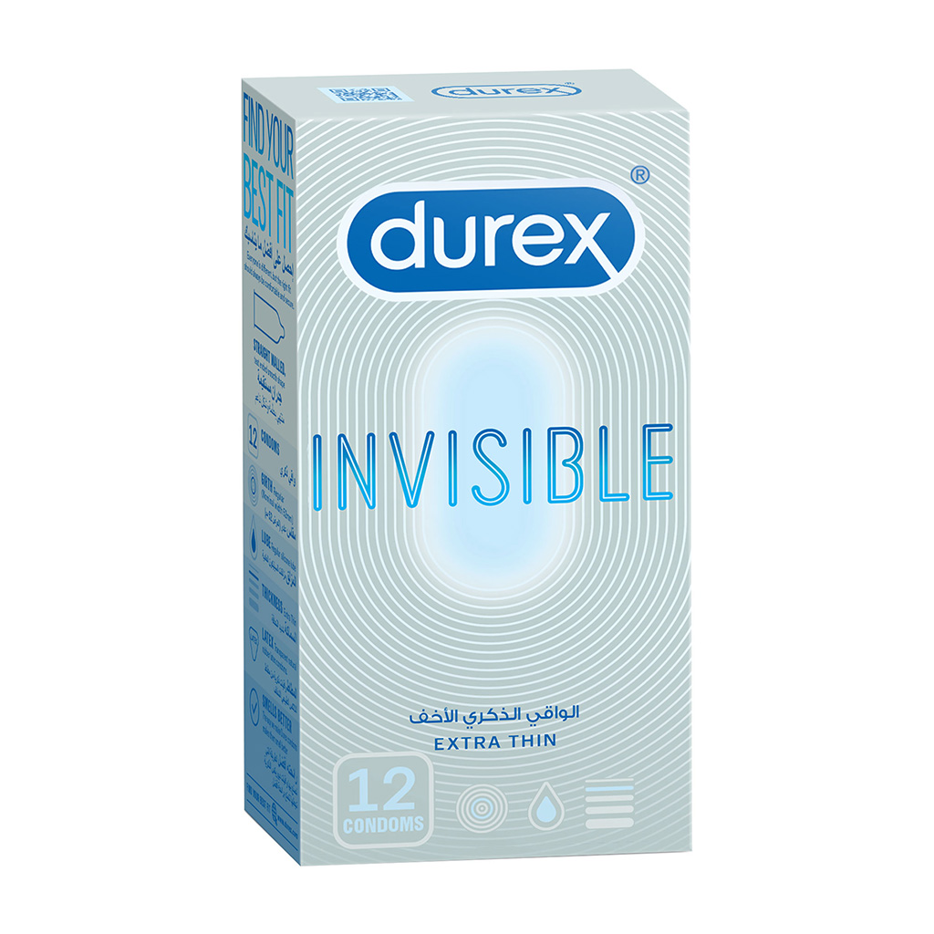 Durex Invisible Extra Thin Condoms 12s
