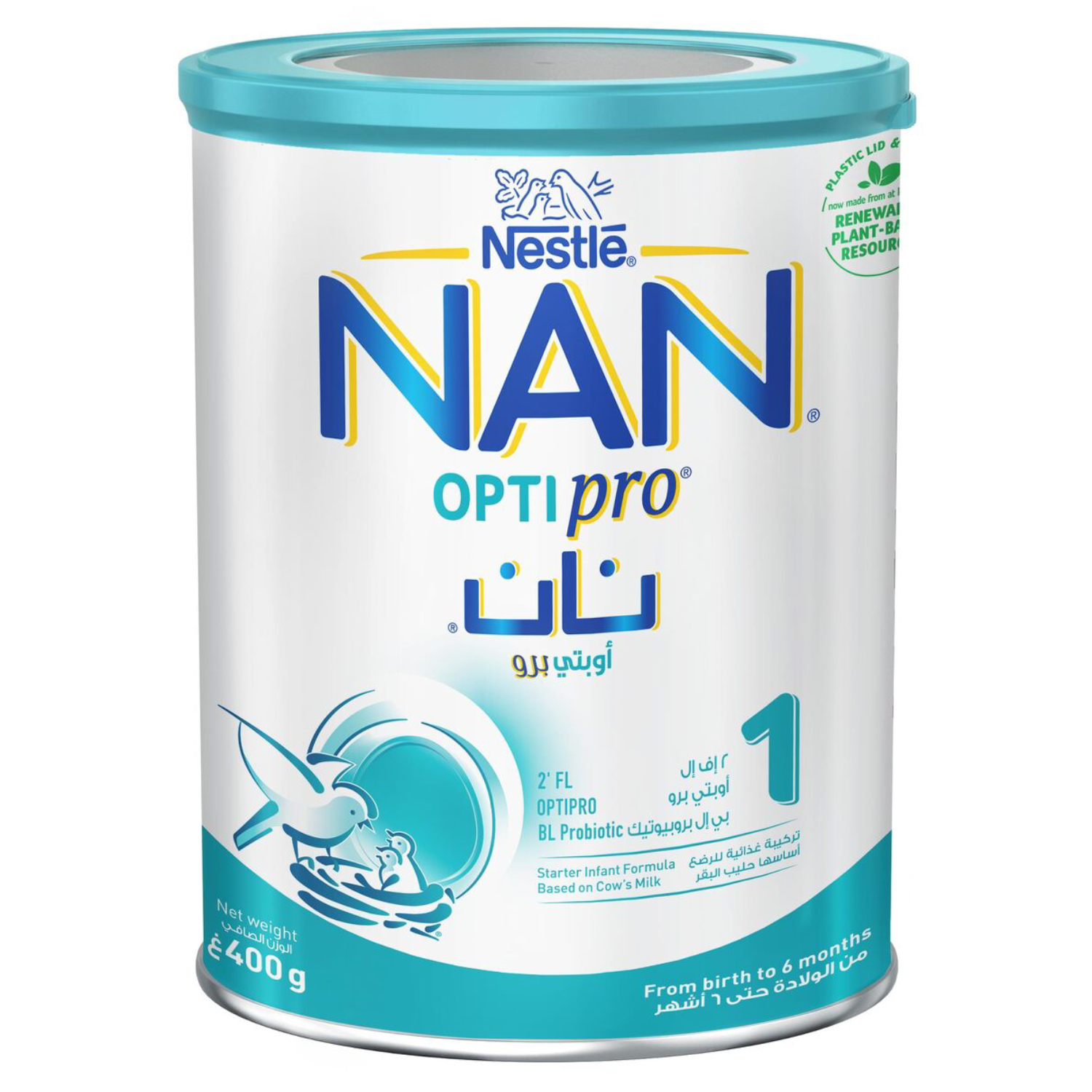 نستله نان Nestle NAN  اوبتي برو المرحلة 1 من الولادة حتى 6 اشهر 400 جم
