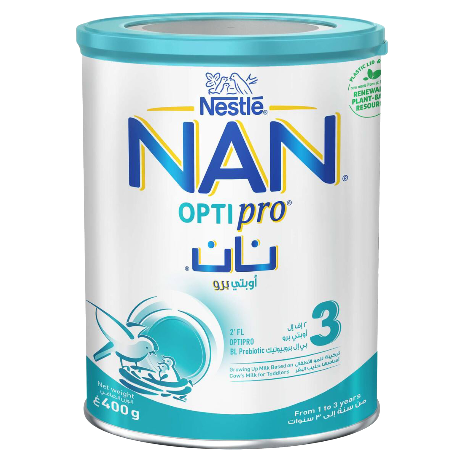 نستله نان Nestle NAN اوبتي برو المرحلة 3 من 1 الى 3 سنوات 400 جم
