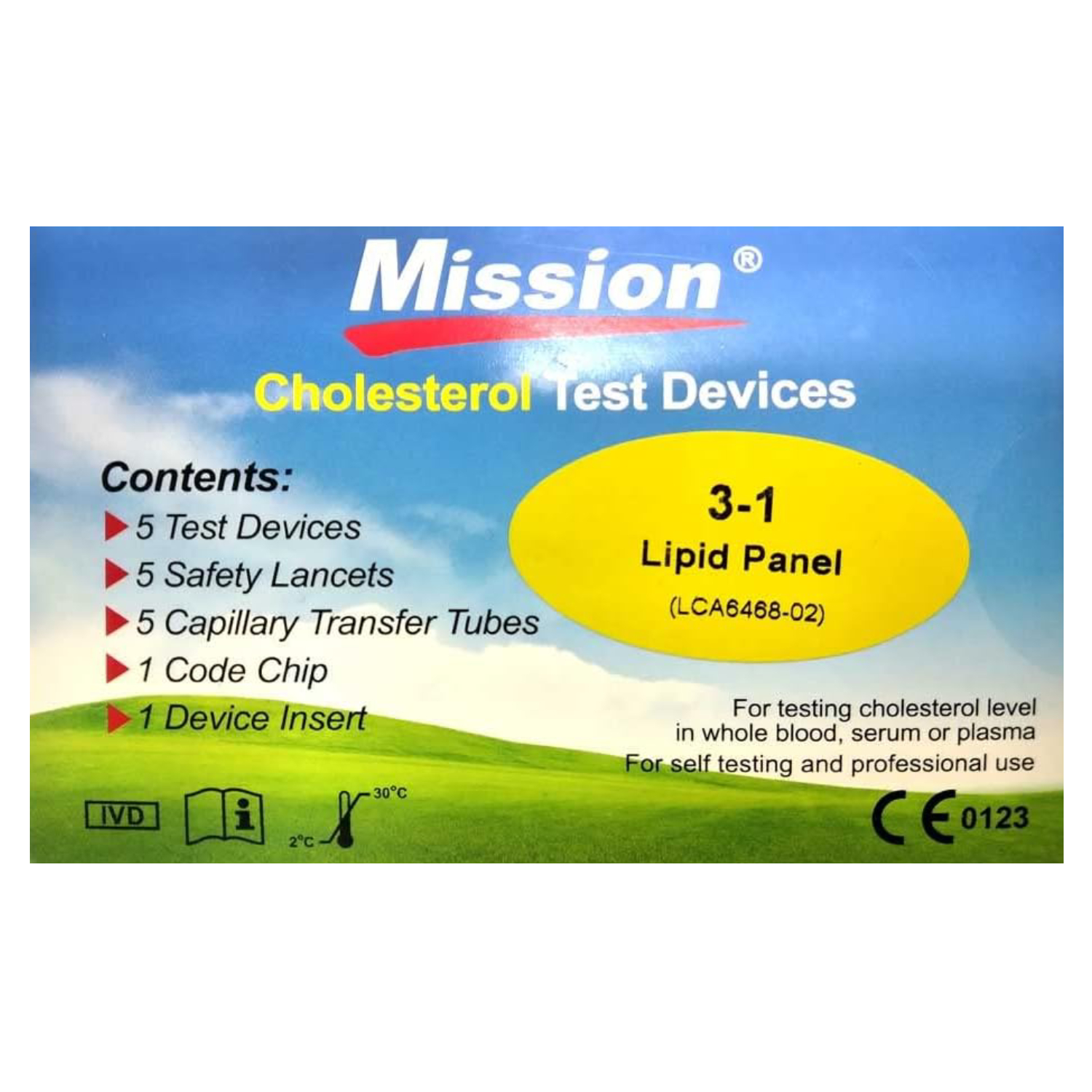 Product Image for Mission 3-in-1 Cholesterol Tteststrips 5's