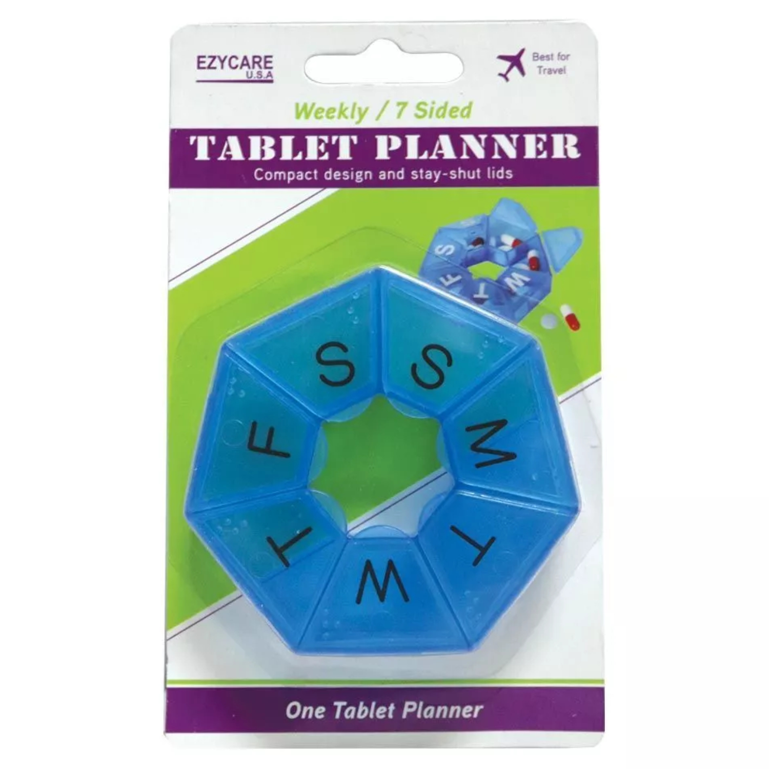 Back Image for Ezycare Weekly 7 Sided Tablet Planner