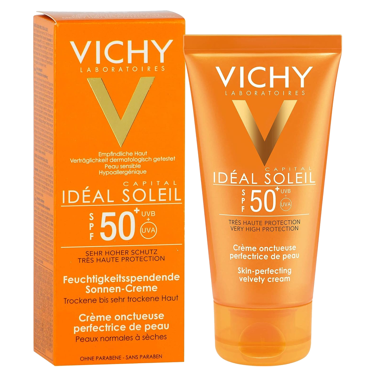 عرض فيشي كريم Vichy Dry Touch Velvety Cream مخملي SPF50 + دراي تاتش 50 مل -اشتر واحد واصحل على واحد مجانا