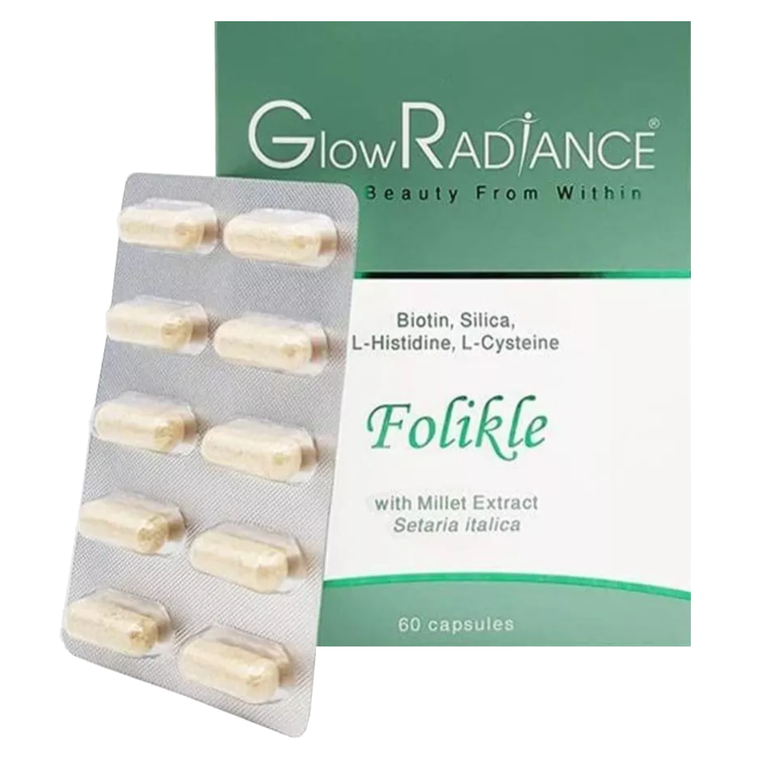كبسولات Glow Radiance جلو راديانس فوليكل- 60 كبسولة 