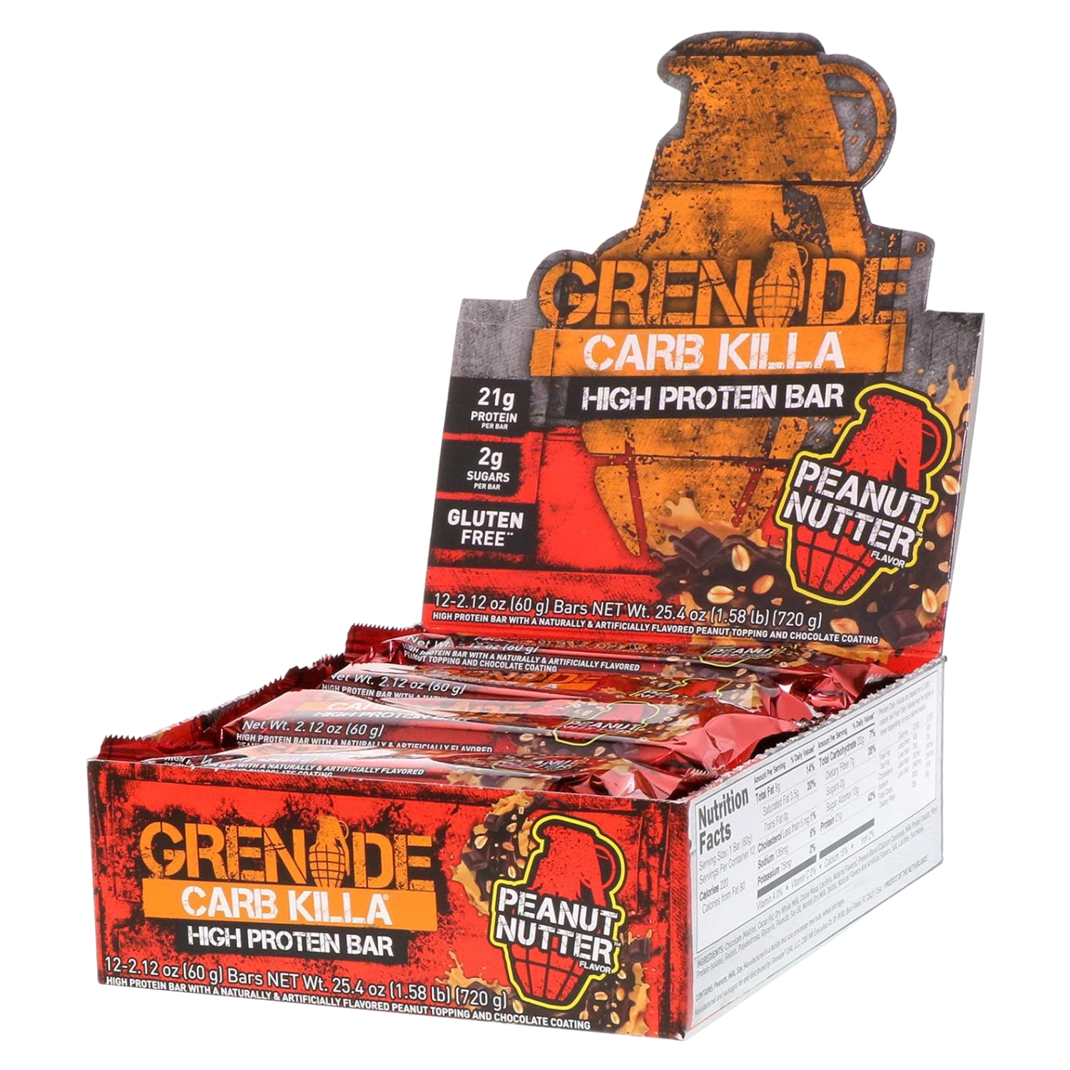 Back Image for Grenade Carb Killa Bar Peanut Nutter 60g