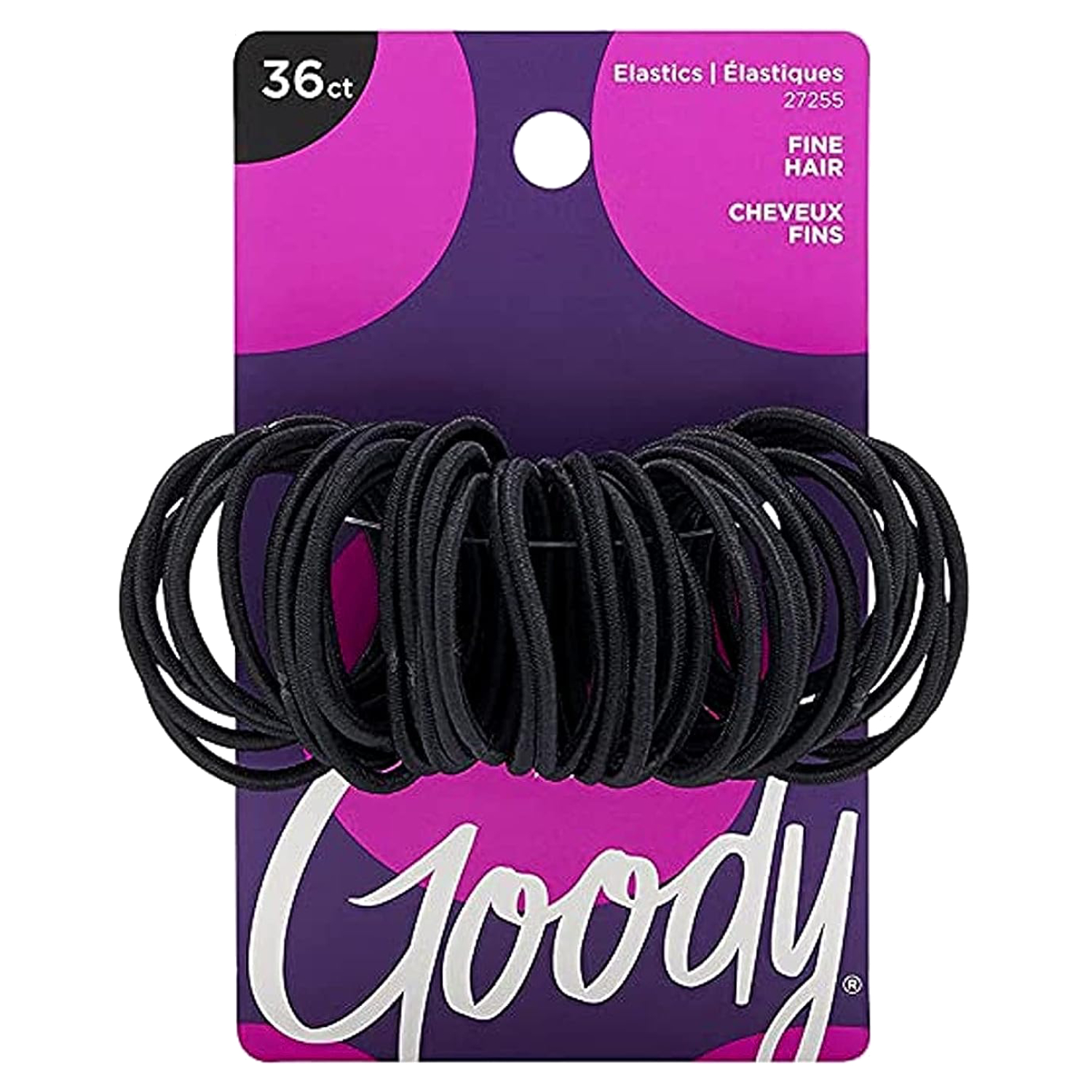 Back Image for Goody Ouchless Black 2mm Elastics 36's