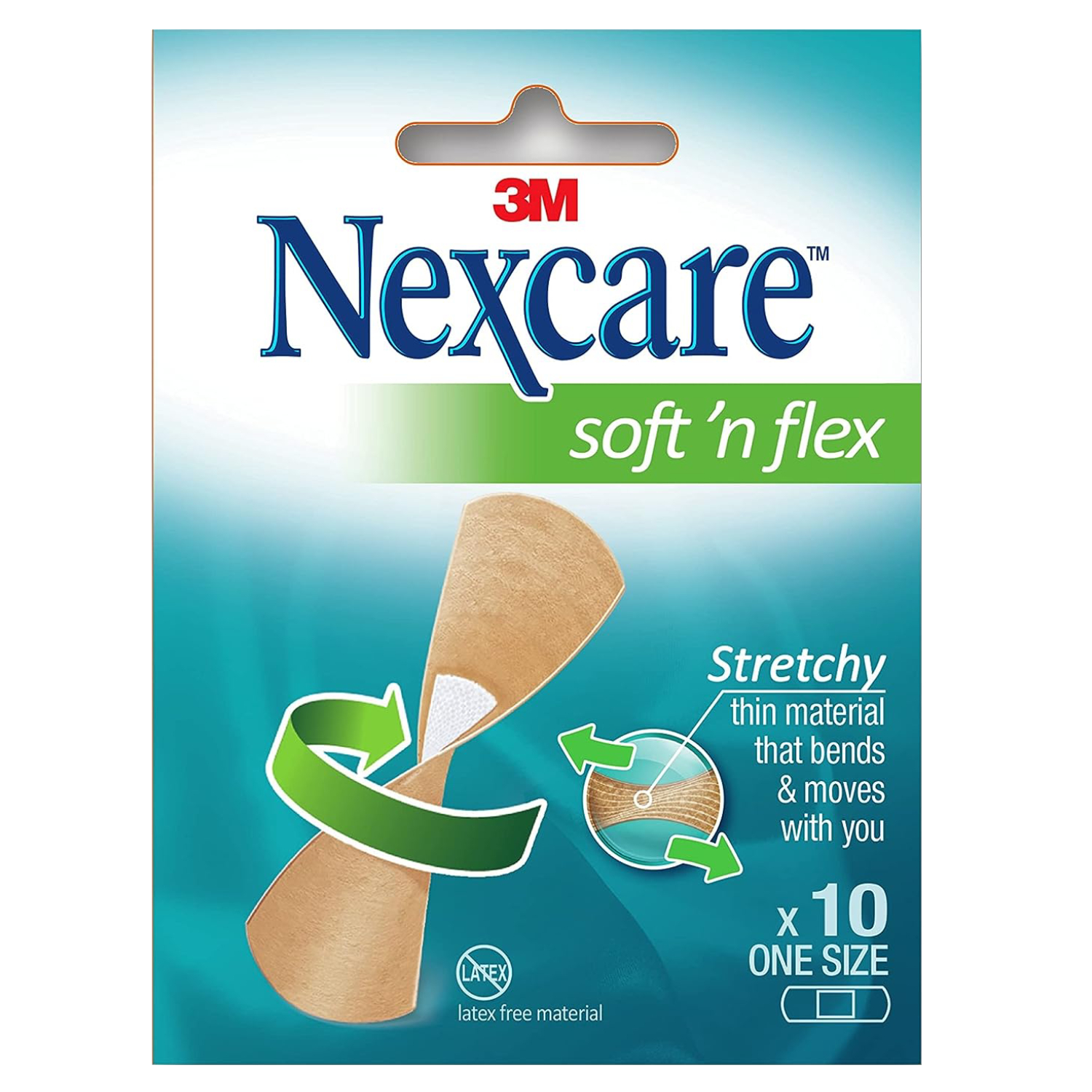 نيكسكير سوفت آند فليكس 575-10E لاصقات الجروح المرنة 10 لاصقة