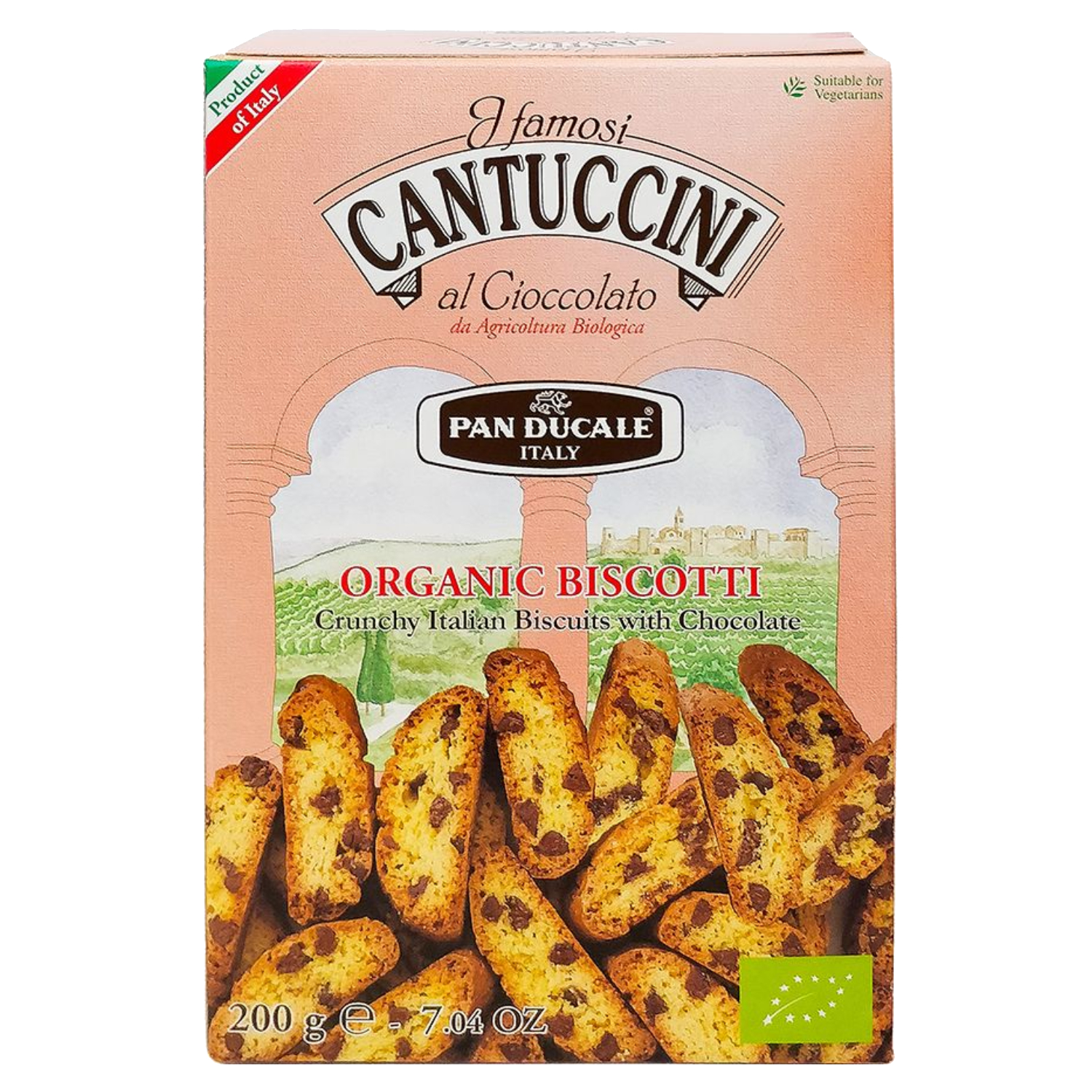 Pan Ducale Cantuccini Biscuits With Chocolate, Organic 200g