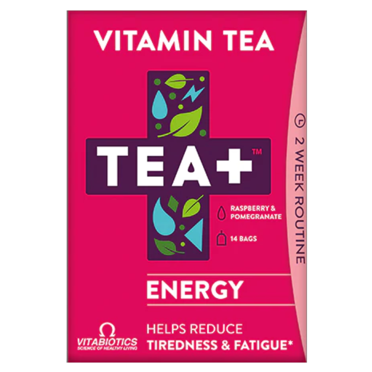 Buy TEA+ Energy Vitamin Green Herbal Tea 14 Day Supply Tea Bags 14's Online in the UAE BinSina