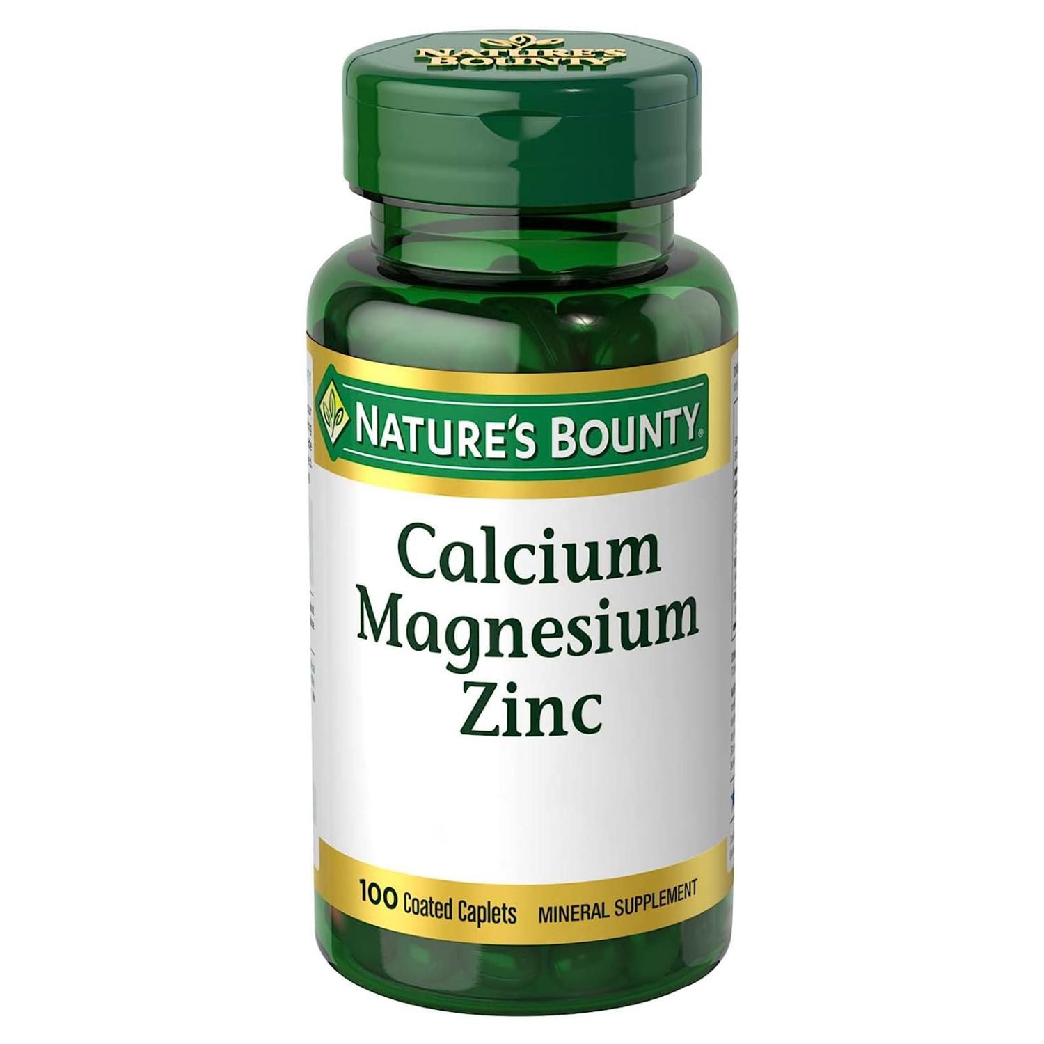 Nature's Bounty Calcium Magnesium Zinc Coated Caplets 100's
