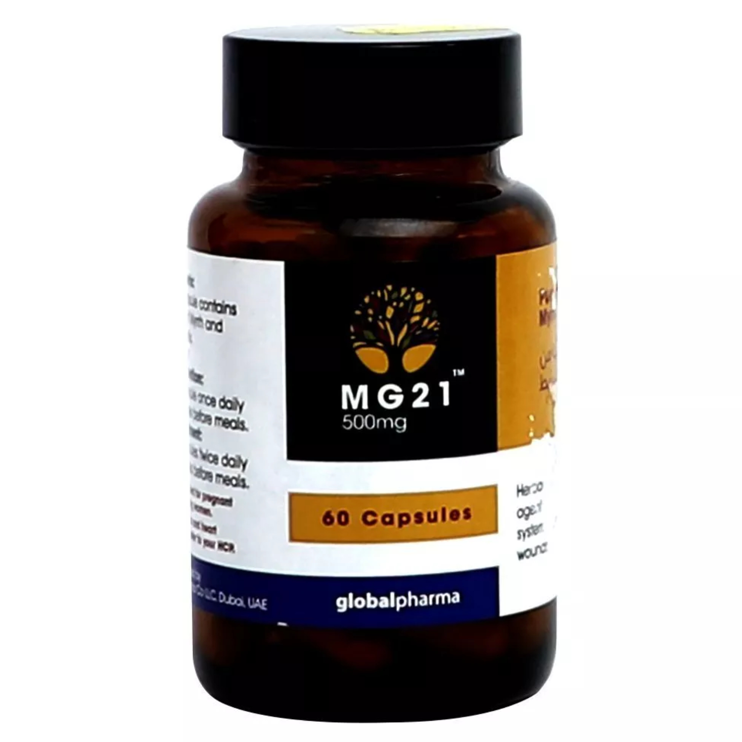 Back Image for MG21 500mg Capsules 60's
