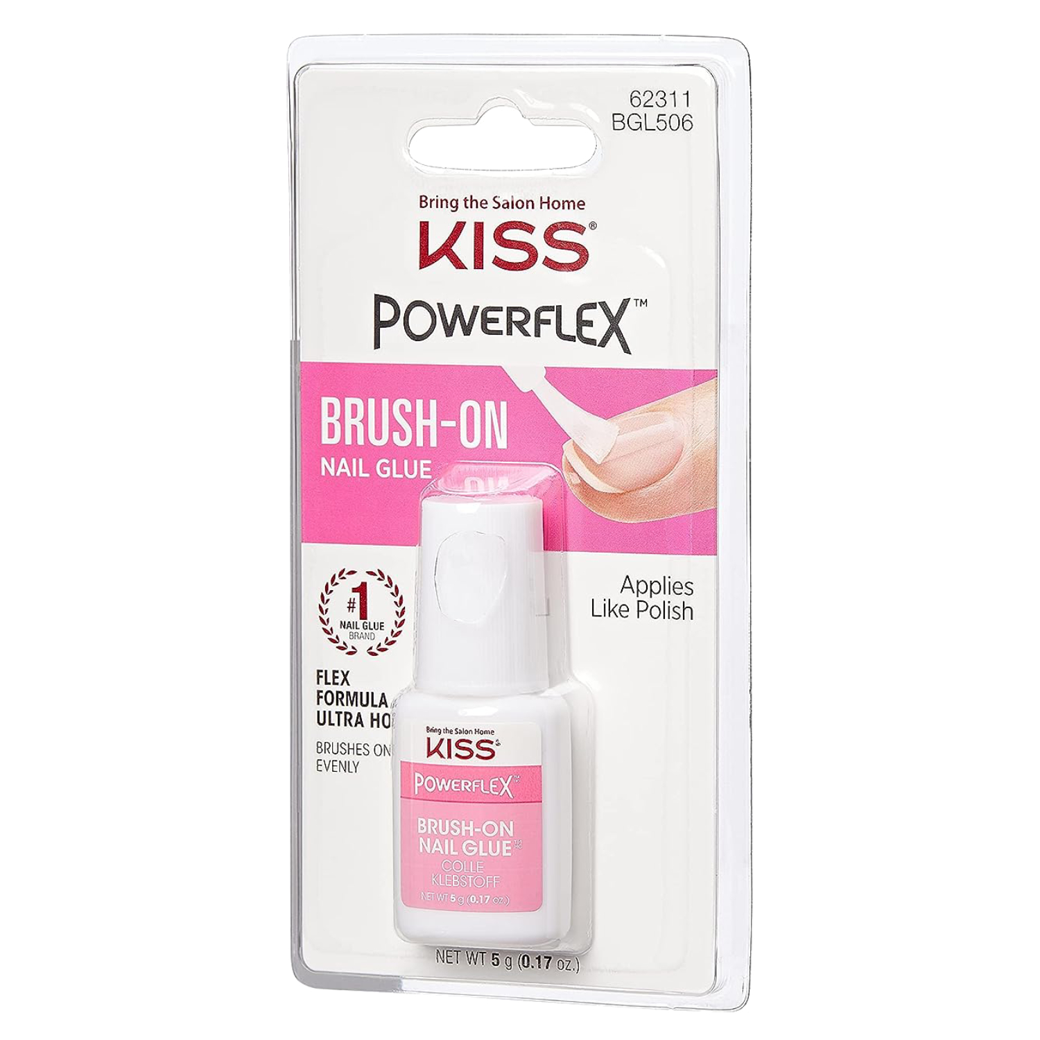 Back Image for Kiss Powerflex Brush -On Nail Glue BGL506C 22g