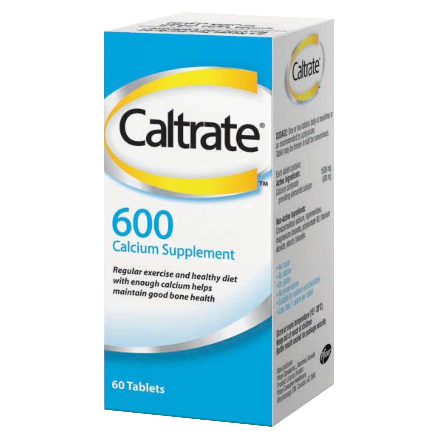 Back Image for Caltrate 600mg Tablets 60's