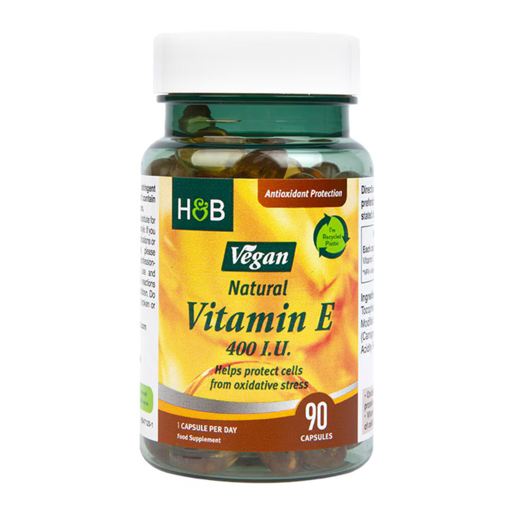 Buy Holland & Barrett Vegan Natural Vitamin E 400 IU Capsules Online in ...