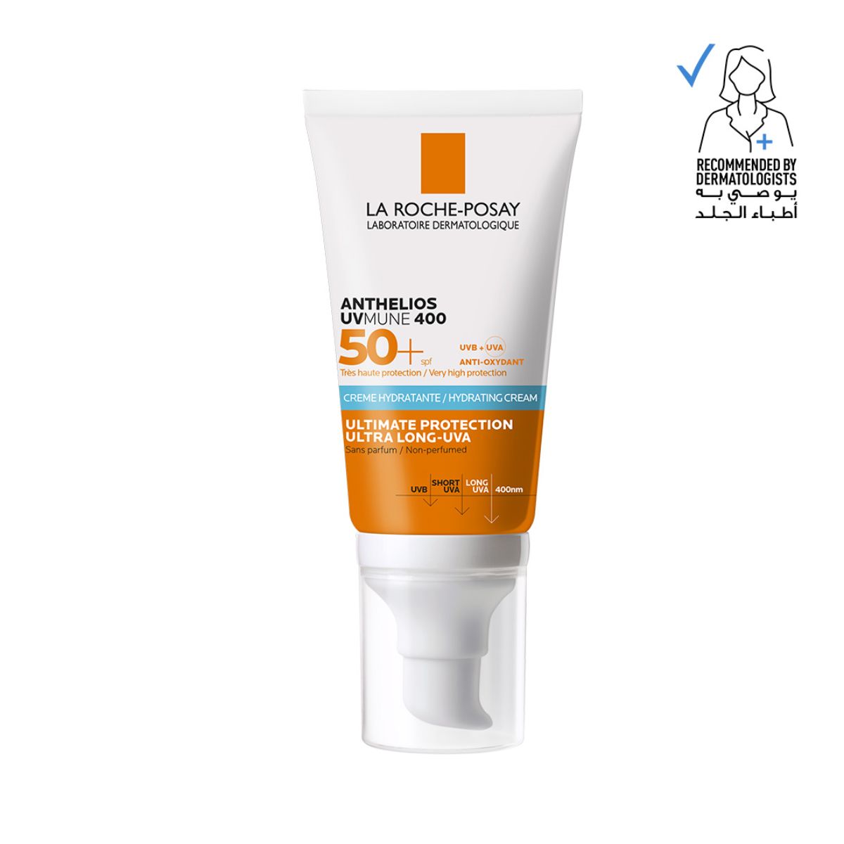لاروش بوزاي أنثيليوس كريم واقي الشمس  SPF50+ مرطب بدون رائحة 50 مل La Roche-Posay