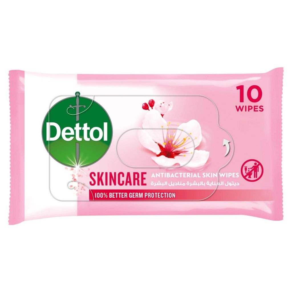 Dettol Skincare Antibacterial Skin Wipes, 10
