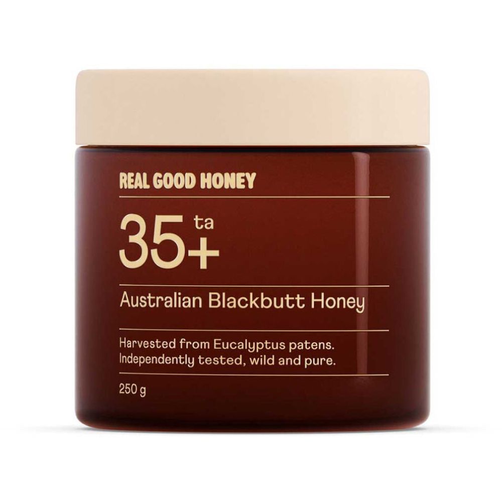 Product Image for REAL GOOD Australian Blackbutt Honey Jarrah TA35+ 250g