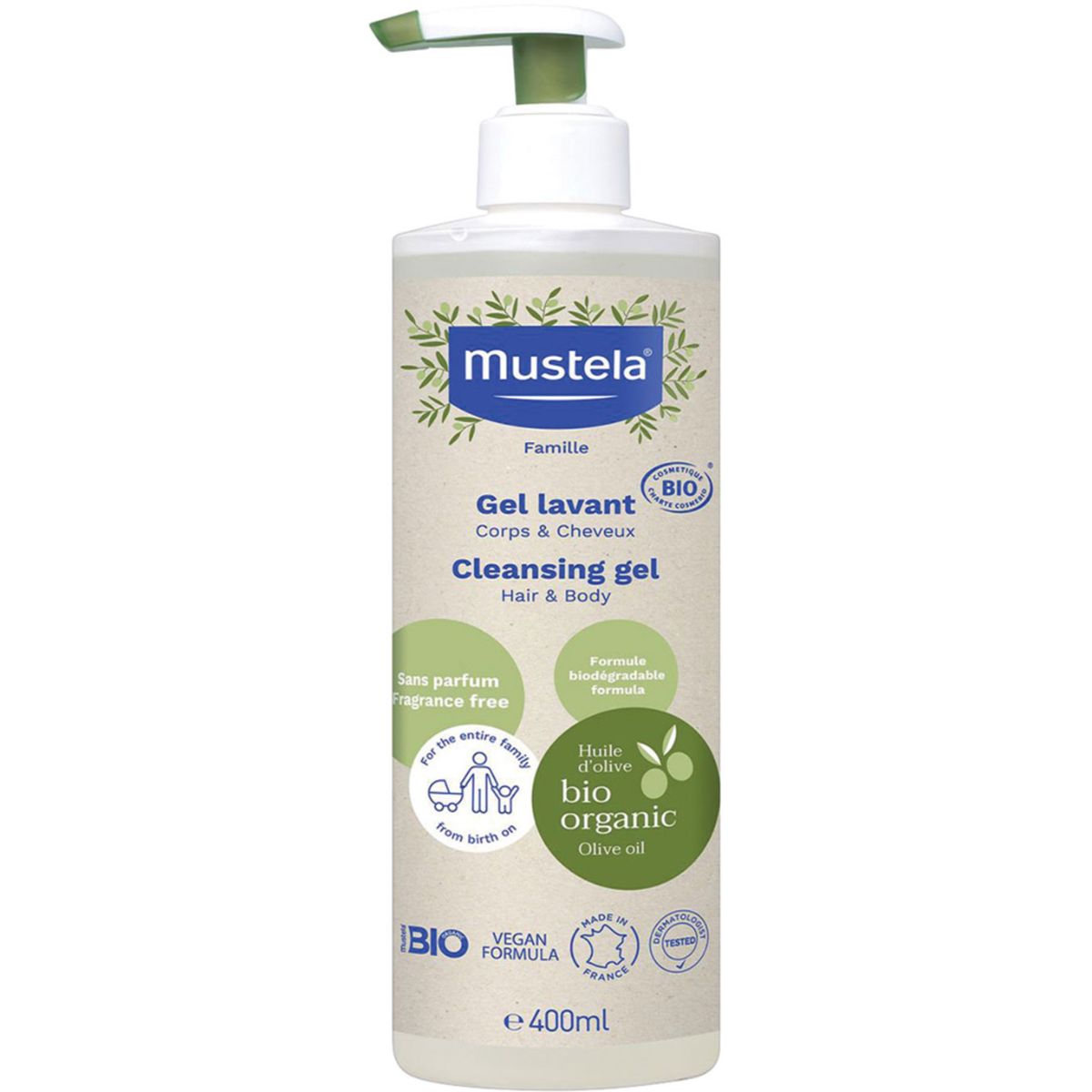 Product Image for Mustela Bio Organic Cleansing Gel 400ml