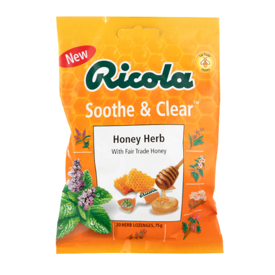Product Image for Ricola Soothe & Clear Honey Herb 20 Lozenges