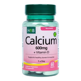 Holland & Barrett Calcium 600mg & Vitamin D Tablets 60's