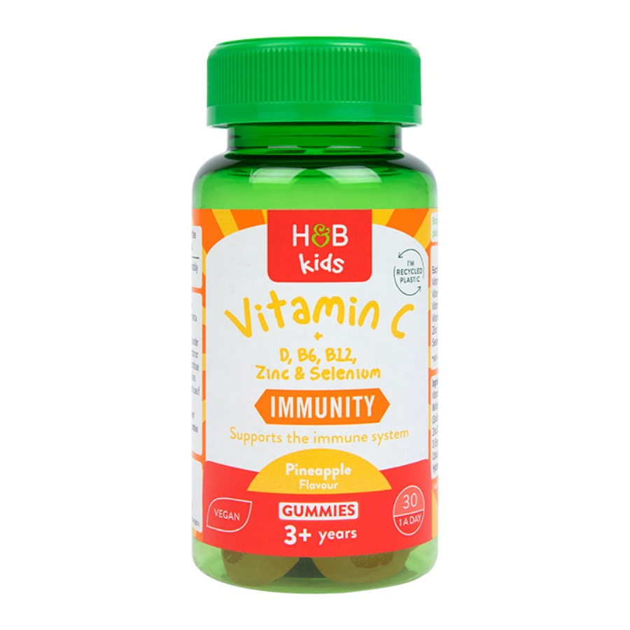Product Image for Holland & Barrett Kids Vitamin C Immune Support Pineapple Flavour 30 Gummies