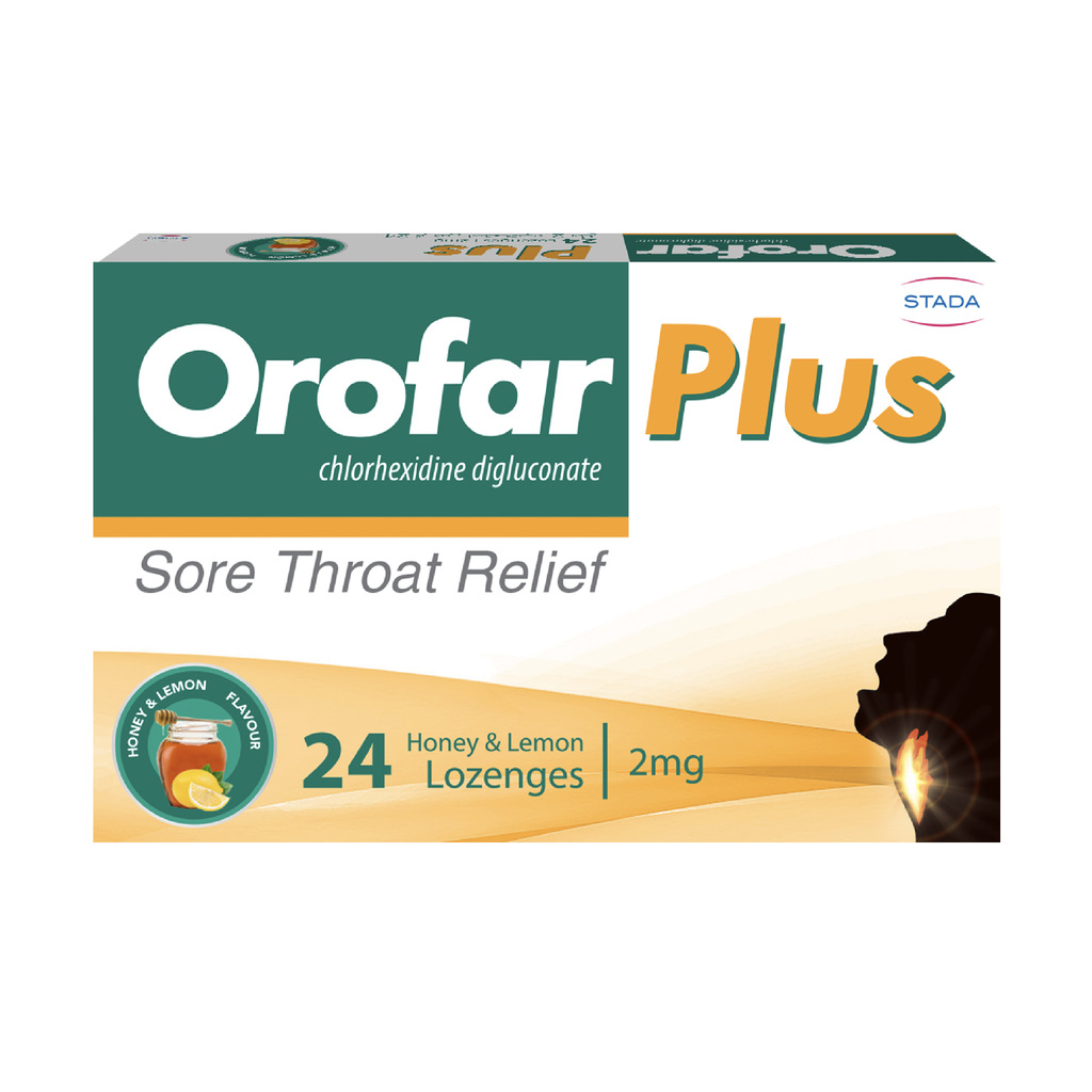 Orofar Plus Lemon 24 Lozenges, 2mg Chlorhexidine 