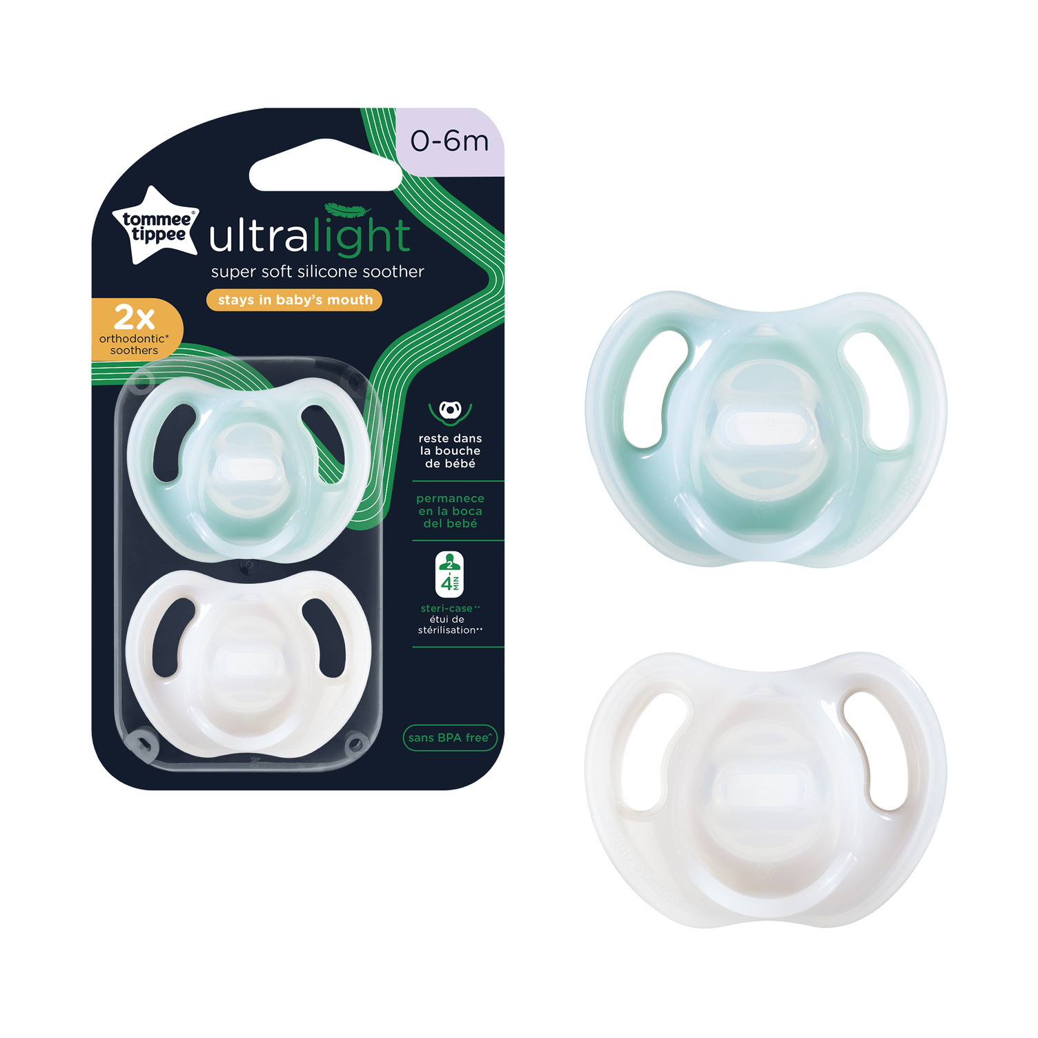 Product Image for Tommee Tippee Ultra-Light Silicone Soother