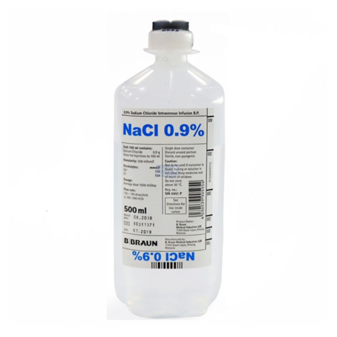 Buy Normal Saline Sodium Chloride 0.9% Solution For Infusion 500Ml ...