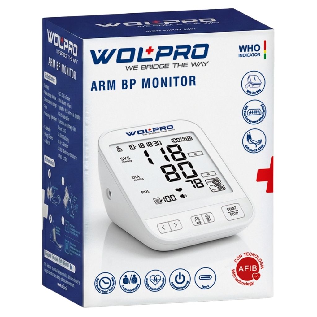 Product Image for Wolpro Arm Blood Pressure Monitor With Advanced Afib & Stroke Risk Detection
