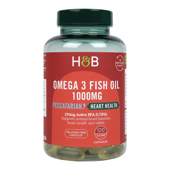 Buy Holland & Barrett Pescatarian Omega 3 Fish Oil 1000mg 120 Capsules Online in the UAE