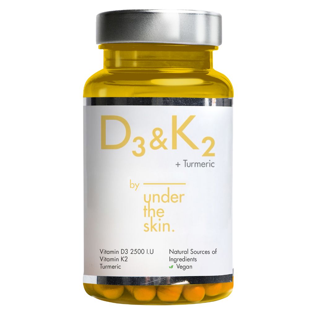 Under the Skin  - Vitamin D3 & K2 + Turmeric 60's