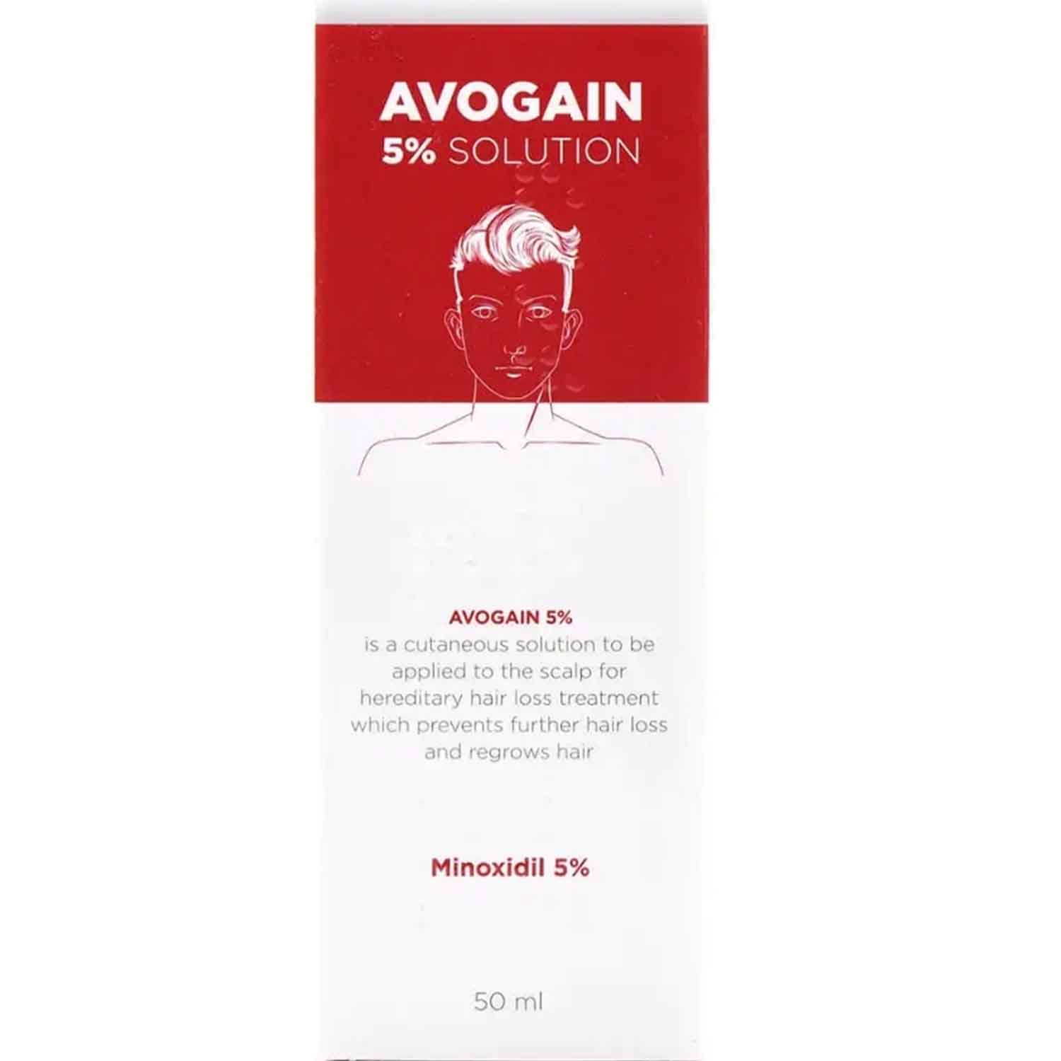 Buy Avogain 5% Solution, Hair Loss Treatment Spray 50ml Online in the 