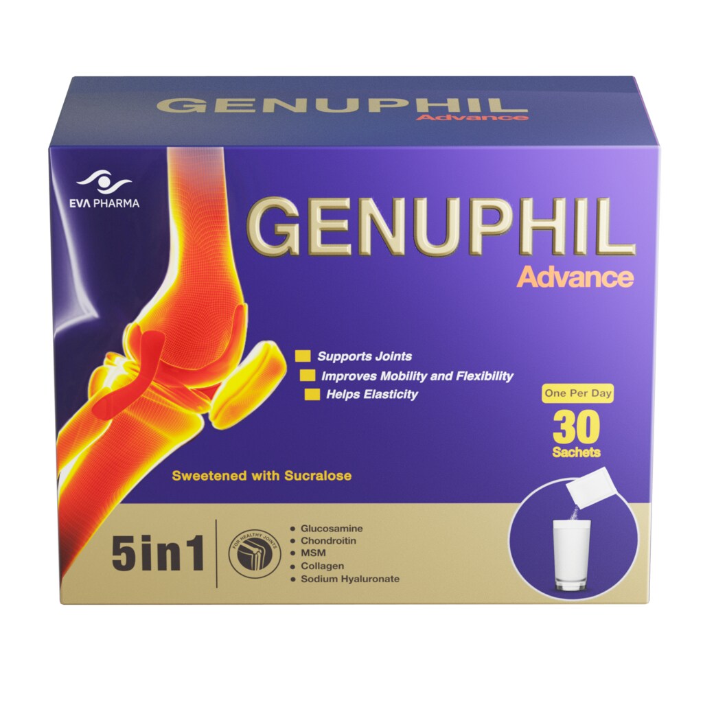 Genuphil Advance 5-In-One Oral Powder Sachets, Joint Health Dietary Supplement, Pack of 30's