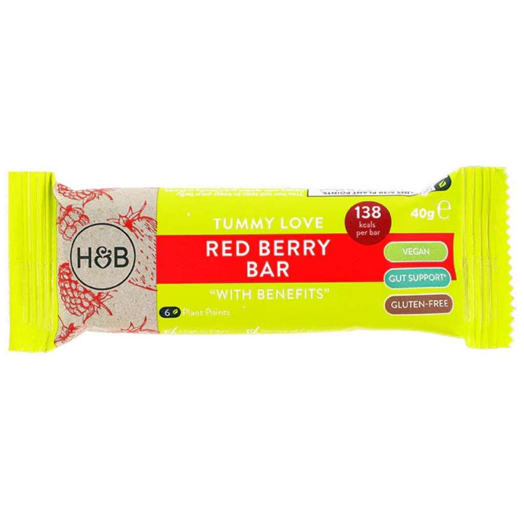 Holland & Barrett Tummy Love Red Berry Snack Bar, Vegan & Gluten Free 40g