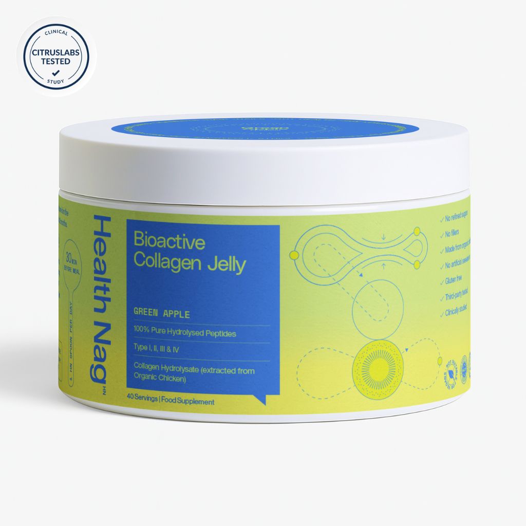 Health Nag Bioactive Collagen Gel For Hair, Skin & Nails, Green Apple 400g