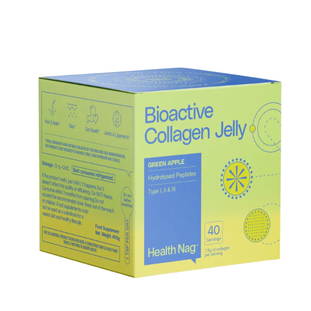 Health Nag Bioactive Collagen Gel For Hair, Skin & Nails, Green Apple 400g