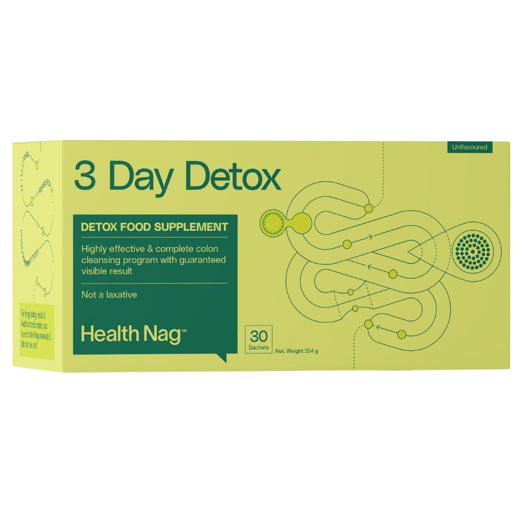 Health Nag 3-Day Detox Food Supplement Kit, Unflavored Sachets, Pack of 30's