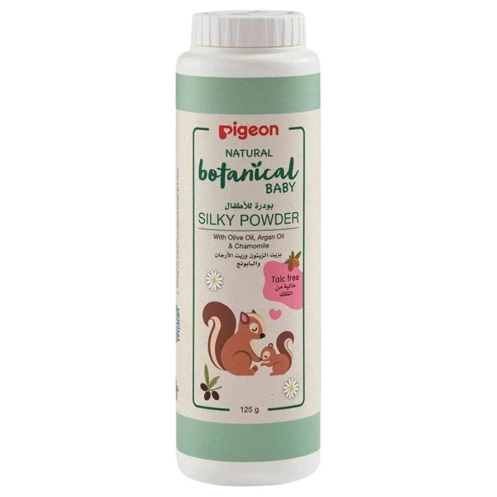 Pigeon Natural Botanical Baby Powder, Talc Free Silky Powder 125g