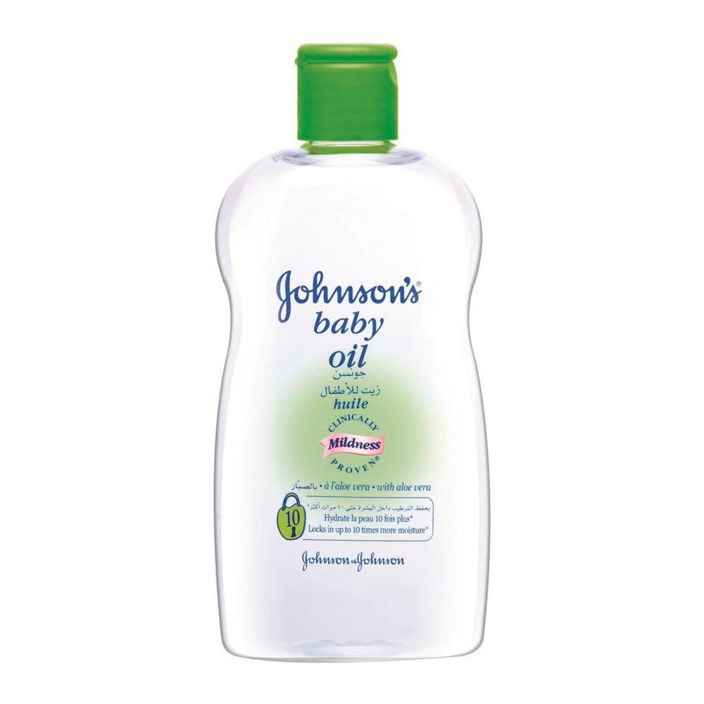 Back Image for Johnson & Johnson Baby Oil with Aloe Vera 300ml